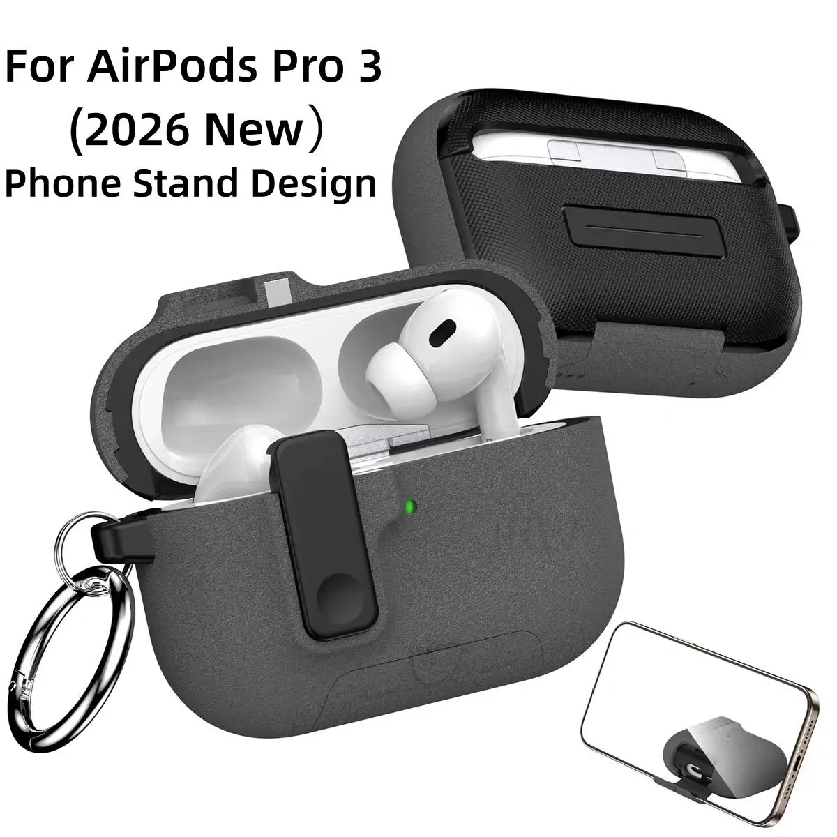 Für AirPods Pro 3 Fluffy Paint Series mit magnetischer automatischer Verriegelung, Kopfhörerhülle im Handyhalter-Stil, Zubehör für Airpods Pro3