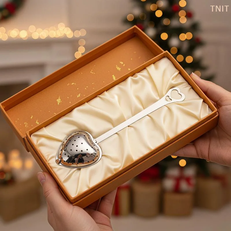 Tea Strainer Mesh - Herzförmiges Teesieb, Feinmaschiger Filter aus Edelstahl,