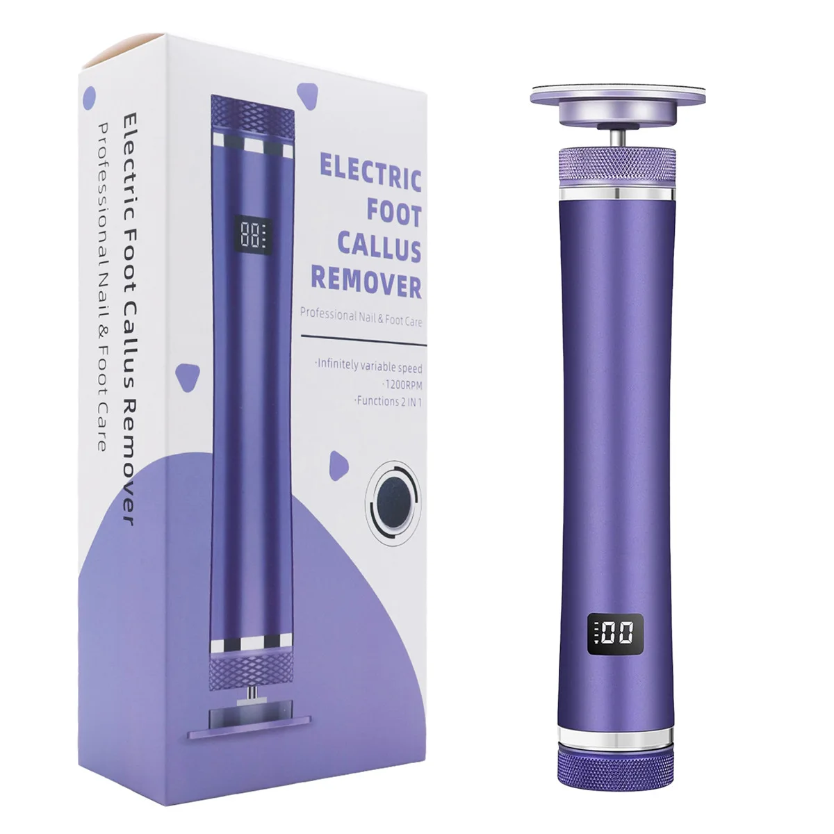 

Electric Foot Callus Remover, 2 in 1 Professional Pedicure Manicure Tool for Dead Skin Removal and Nail Drill
