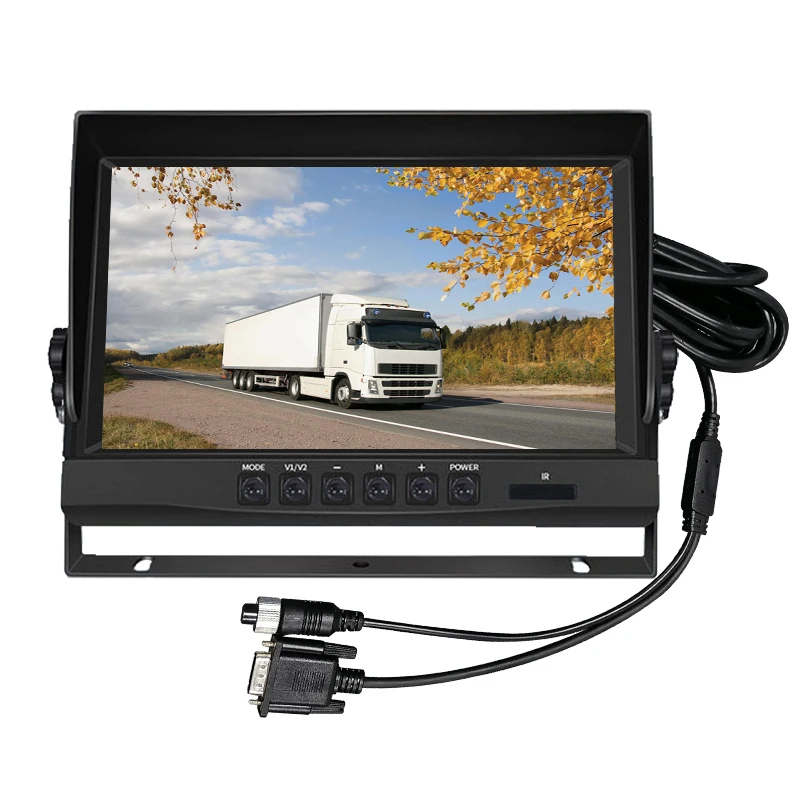 

Car Monitor 9 inch VGA Output CCTV auto-compatible Security Surveillance LCD display screen with sun hat with U stand