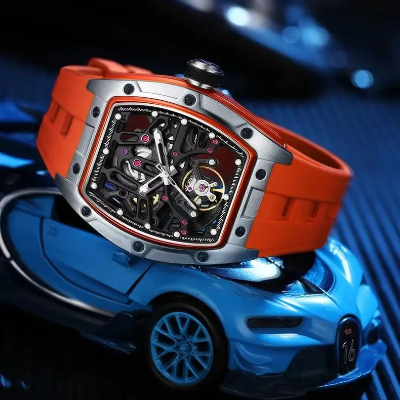 

eighty-one TAKE THE CHANCE No.81 Factory Direct Mechanical Watches Stainless Steel Case Tourbillon Automatic Skeleton Dial