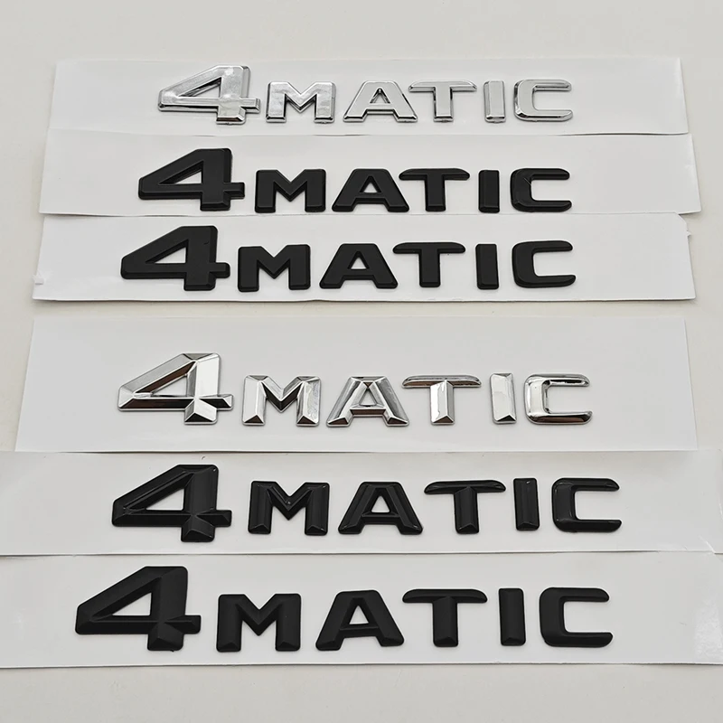 3D ABS 4 Matic Logo 4MATIC Emblem Badge Car Rear Trunk Sticker For W203 W204 W205 W2123 W213 W176 W177 X156 X253 W245 GLC GLE