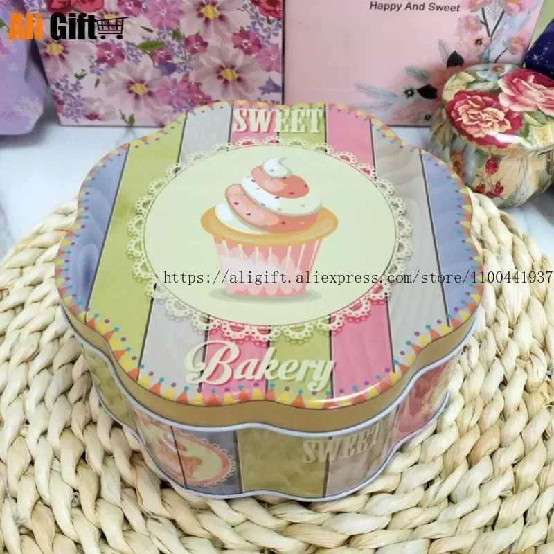 Fashion Flower-shaped Tin Box Packaging for Candy Chocolate Kids Gifts and Tea Storage Organization Storage Box