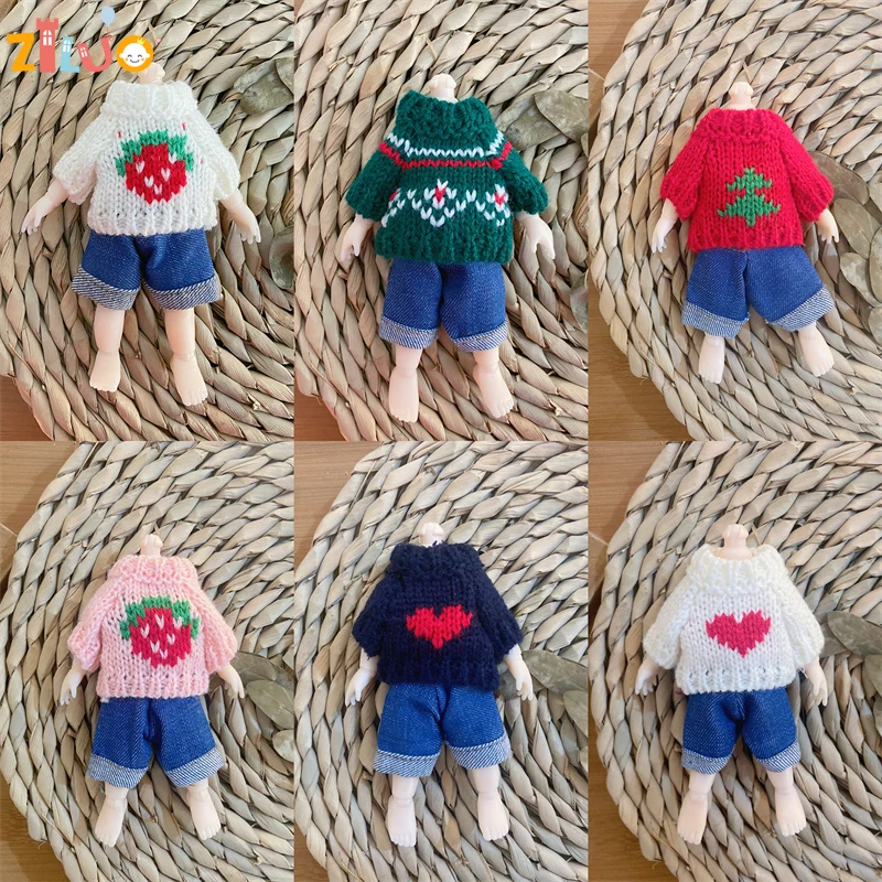 15-18cm Doll Clothes for 1/8 BJD Doll Dress Up Cute Casual Suit Dolls Clothes Doll Accessories Toys for Boys Gifts Kids Toys