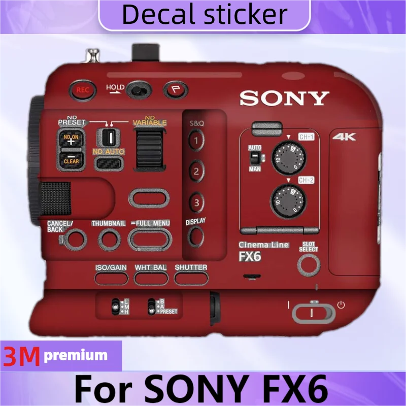 

For SONY FX6 Camera Sticker Protective Skin Decal Vinyl Wrap Film Anti-Scratch Protector Coat ILME-FX6VK ILME-FX6 FX6VK