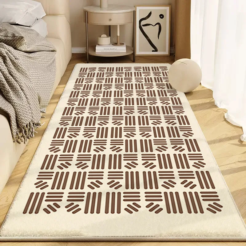 Light Luxury Simple High-quality Carpet Seasonal Universal Window Sill Mat Thickened Imitation Cashmere Rug for Bedroom Balcony