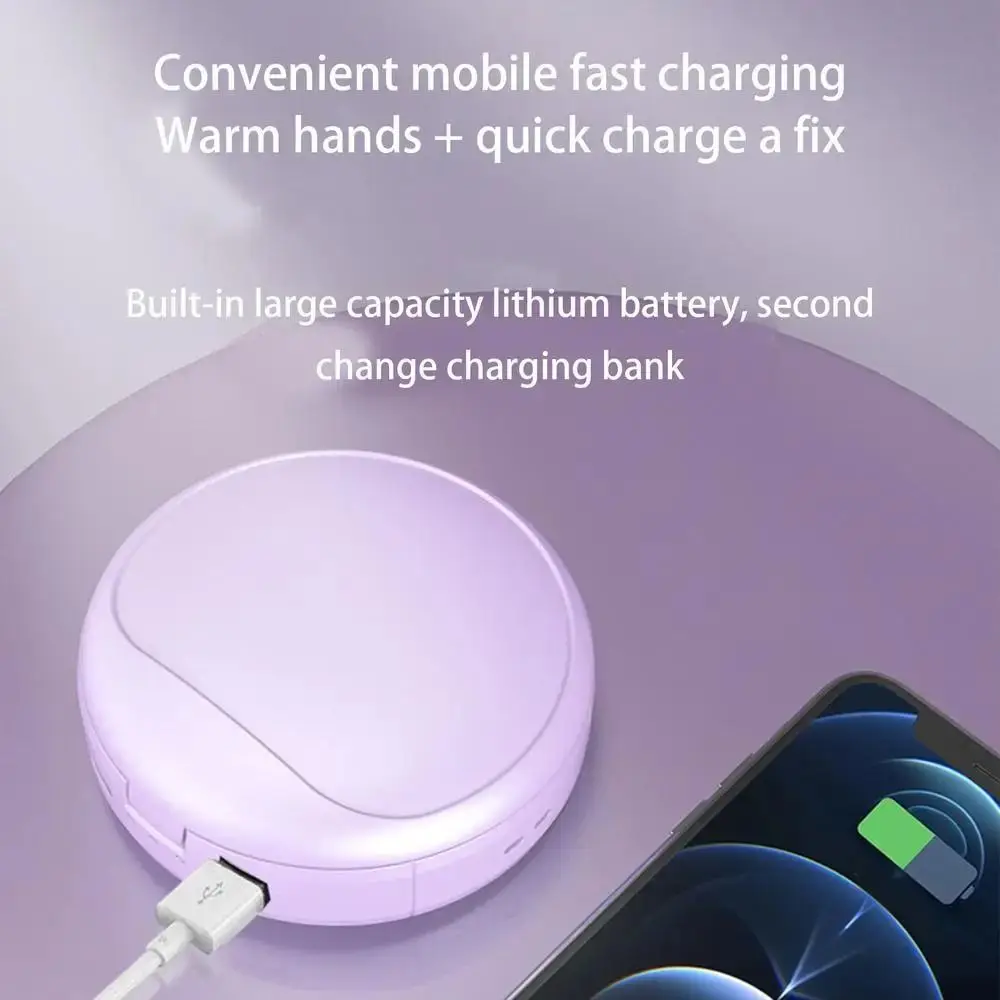 Mobile Energy 4-in-1-LED-Schminkspiegel, 2-Farben-Licht, 3 Modi, Heizung, beleuchteter Kosmetikspiegel, Batterie mit großer Kapazität, multifunktional