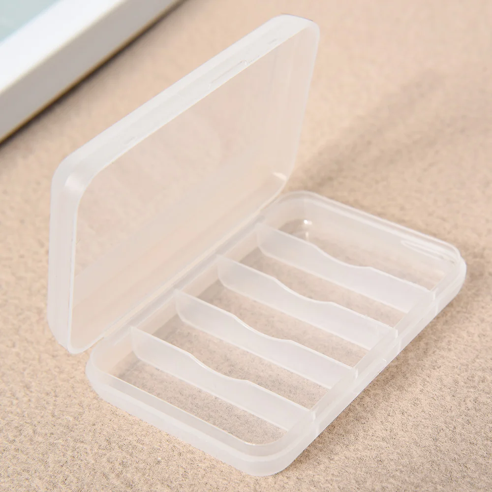 Transparent Storage Boxes 5 Palace Grid Containers with Lids Small Clear Plastic Box for Jewelry Home Accessories Packaging