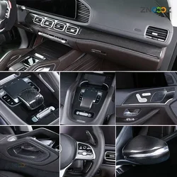 메르세데스 gle w167 c167 용 탄소 섬유 인테리어 트림 벤츠 gle carbon gle350 amg 450 500e glsx 167 400d 액세서리 공급