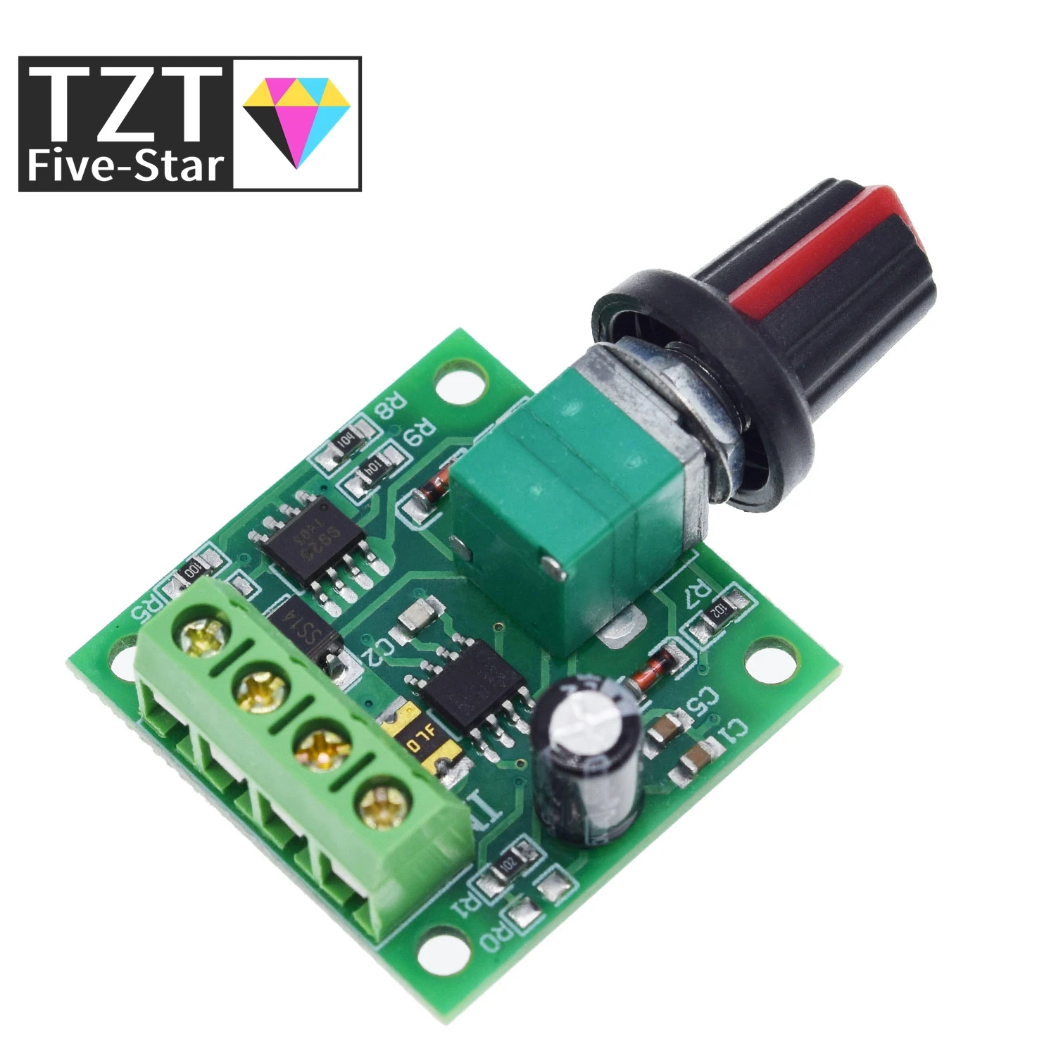 TZT New DC 1.8V 3V 5V 6V 12V 2A PWM Motor Speed Controller Low Voltage Motor Speed Controller PWM 0~100% Adjustable Drive Module