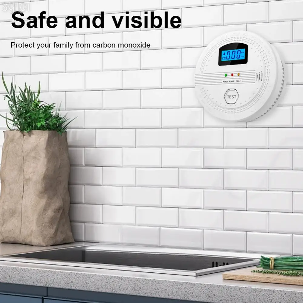 2 In 1 Co En Rookmelder Geluidswaarschuwing & Led Indicator Koolmonoxide Detector Batterij Aangedreven Co Sensor Voor Thuismagazijn