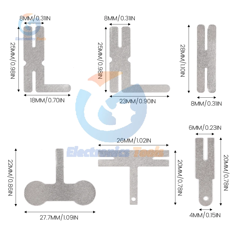 Professional 18650 Lithium Battery Nickel Sheet Nickel Plated Steel 0.18mm Nickel Stripl Welding Tool Accessories 100/50/30 PCS