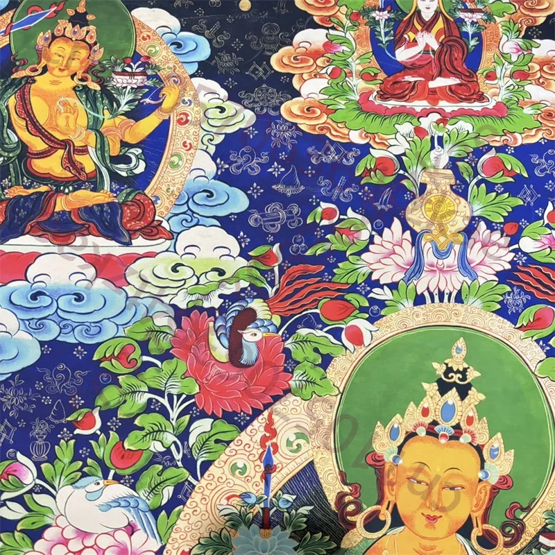 Tibetan Buddhism Ksitigarbha Bodhisattva Silk Tangka Fine Art - Handmade Old Buddhist Wall Hanging Decorations