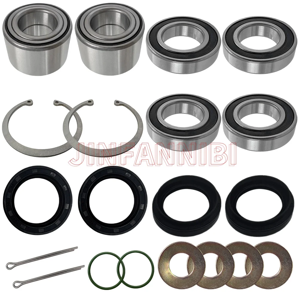 Front Rear Wheel Bearing Seals Kit For Yamaha Grizzly 350 400 450 Kodiak 400 450