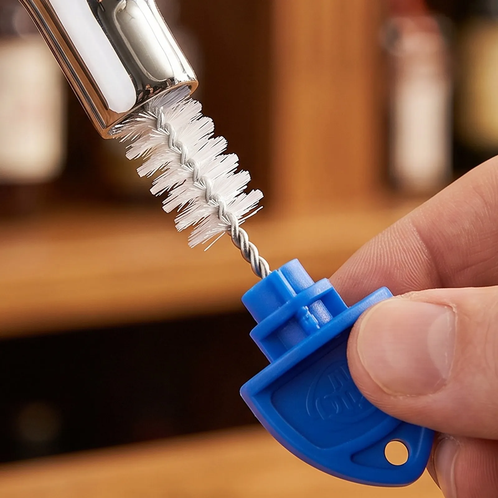 9Pcs Draft Beer Faucet Tap Cleaning Brush Kit Stainless Steel Bristle Plastic Handle Beer Tap Cleaner Tools for Home Bar