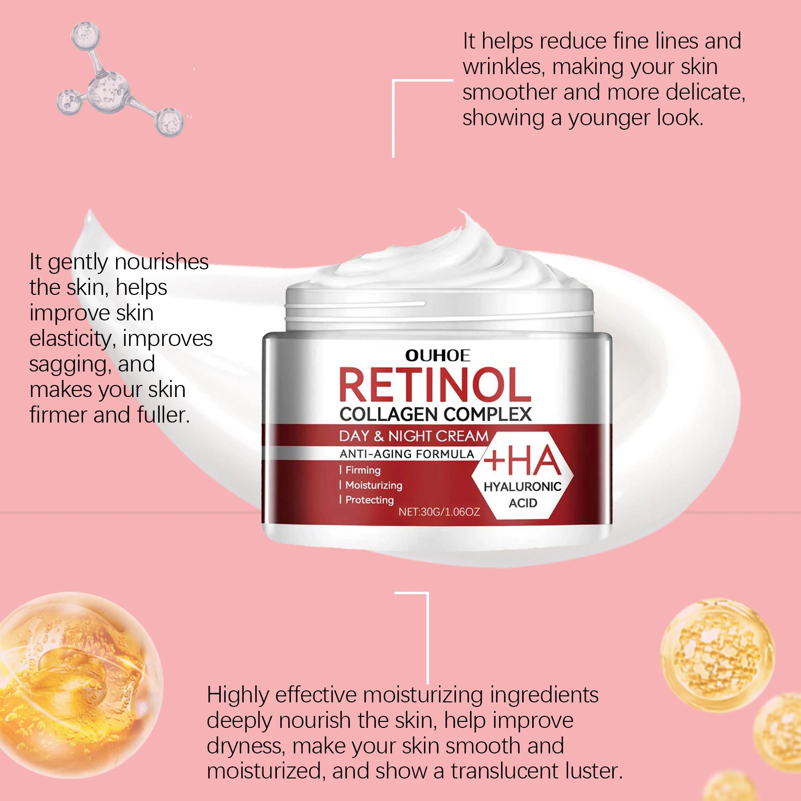 OUHOE フェイスモイスチャライザー 引き締めスキンケア 連続保湿をロックする 繊細な質感 迅速な吸収 快適な使用感