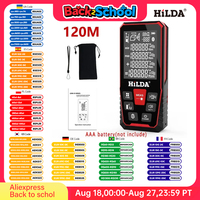 HILDA Laser Distance 50M/100M/120M Rangefinder Profesional Meter Laser Range Finder Ruler Test Tool