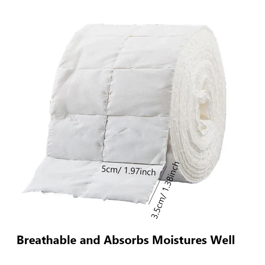 300개입 린트프리 네일 와이프 롤 패드 젤 폴리쉬 리무버 화장품 클리너 매니큐어 도구 전문가용