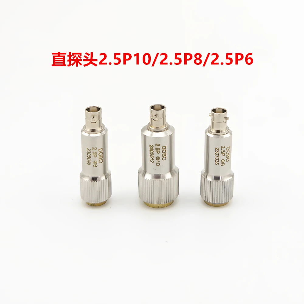 2.5P10, 2.5P8, 2.5P6 Ultrasonic Flaw Detector Straight Probe Single Crystal Non-destructive Test UT Longitudinal Wave Transducer