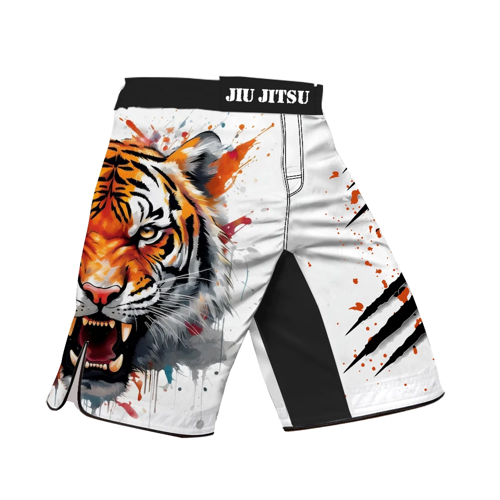 

Мужские шорты для ММА, боксерские шорты, шорты для единоборств с тигровым принтом, спортивная одежда для смешанных единоборств, шорты для бразильского джиу-джитсу, шорты для тренировок в зале