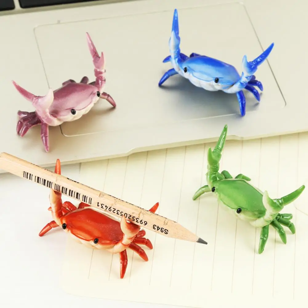 Novelty  Single Pen Rack Easy to Hold Space Saving Single Pen Rack Animal Design Plastic Crab Pen Holder for Students