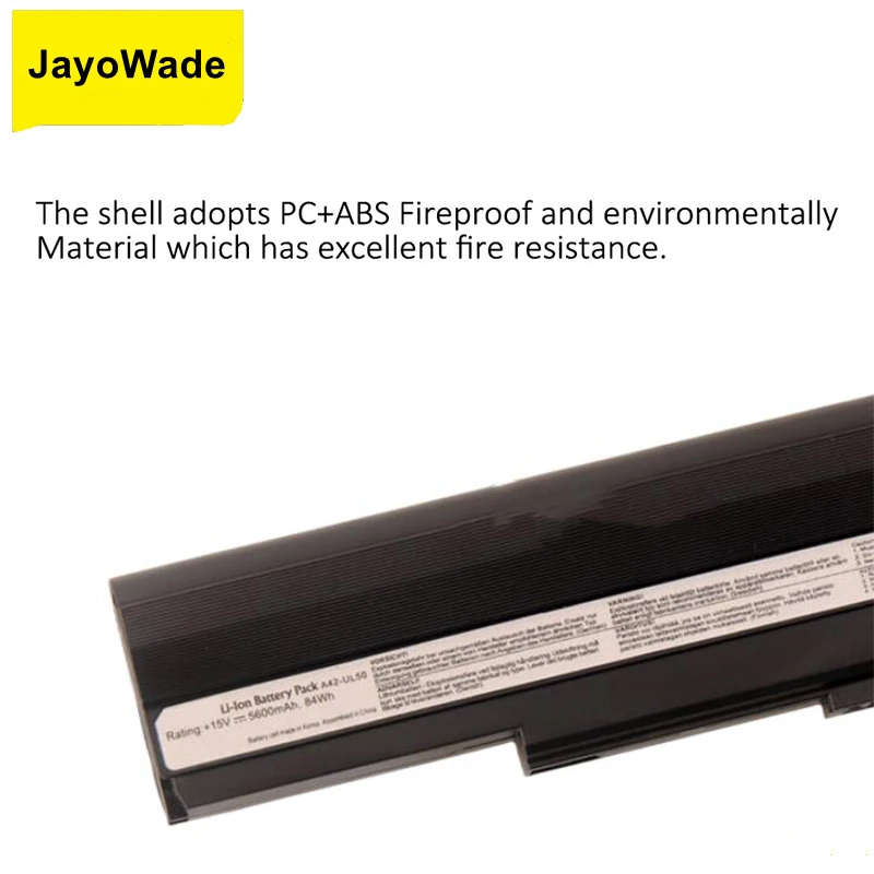 JayoWade A42-UL50 Аккумулятор для ноутбука ASUS UL30 UL30A U30JC UL50 UL80 U30 U35 U45 UL30A UL80A Series A41-UL80 A42-UL30 15V 84WH