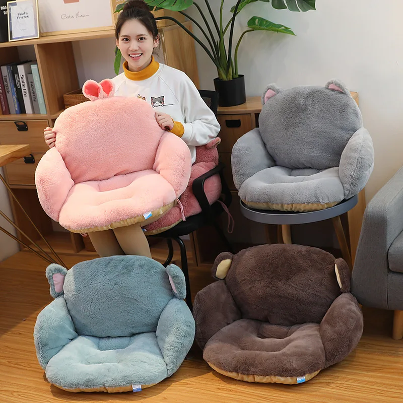 Cartoon Chair Cushion Home Decoration Office Seat Cushion Backrest Waist Support Soft Futon Sofa Pillows