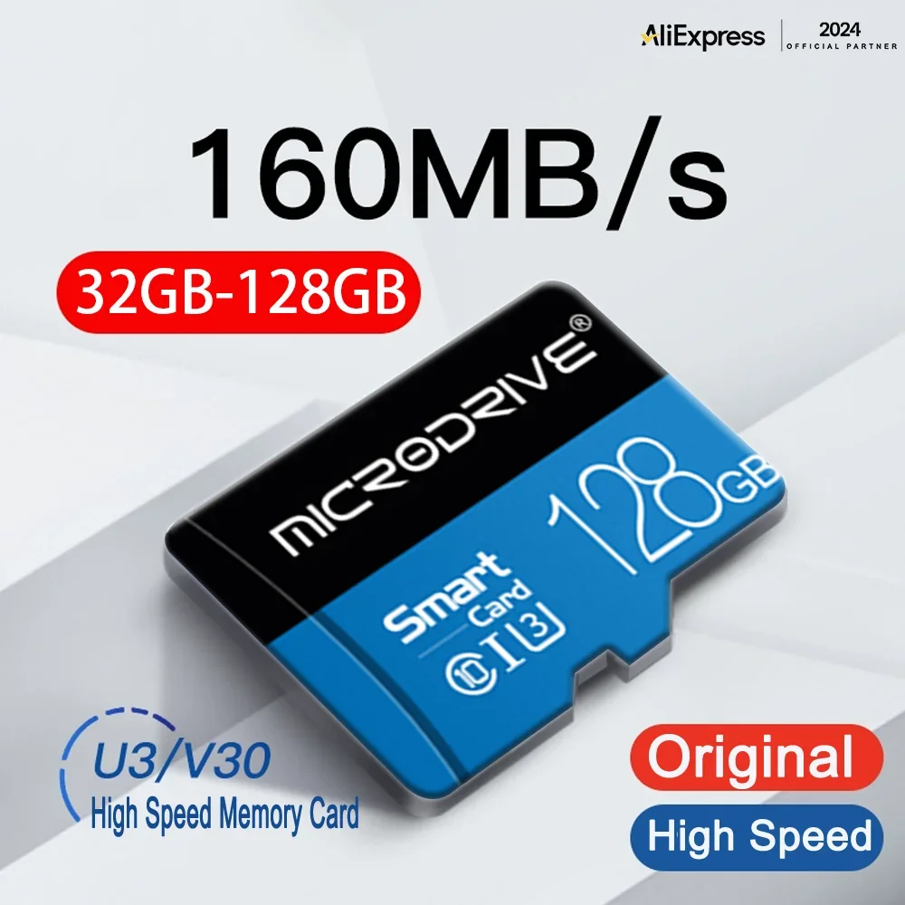 SD Memory Card 64GB 128GB Micro TF SD Card 32GB 256GB U3 V30 A2 Class10 100MB/S Reading Speed TF Cards For Tablet Drone