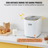 SucceBuy 2/3 LB Bread Maker 15-in-1 Dough Machine Nonstick Ceramic Pan Automatic Bread maker with Gluten Free Setting 6