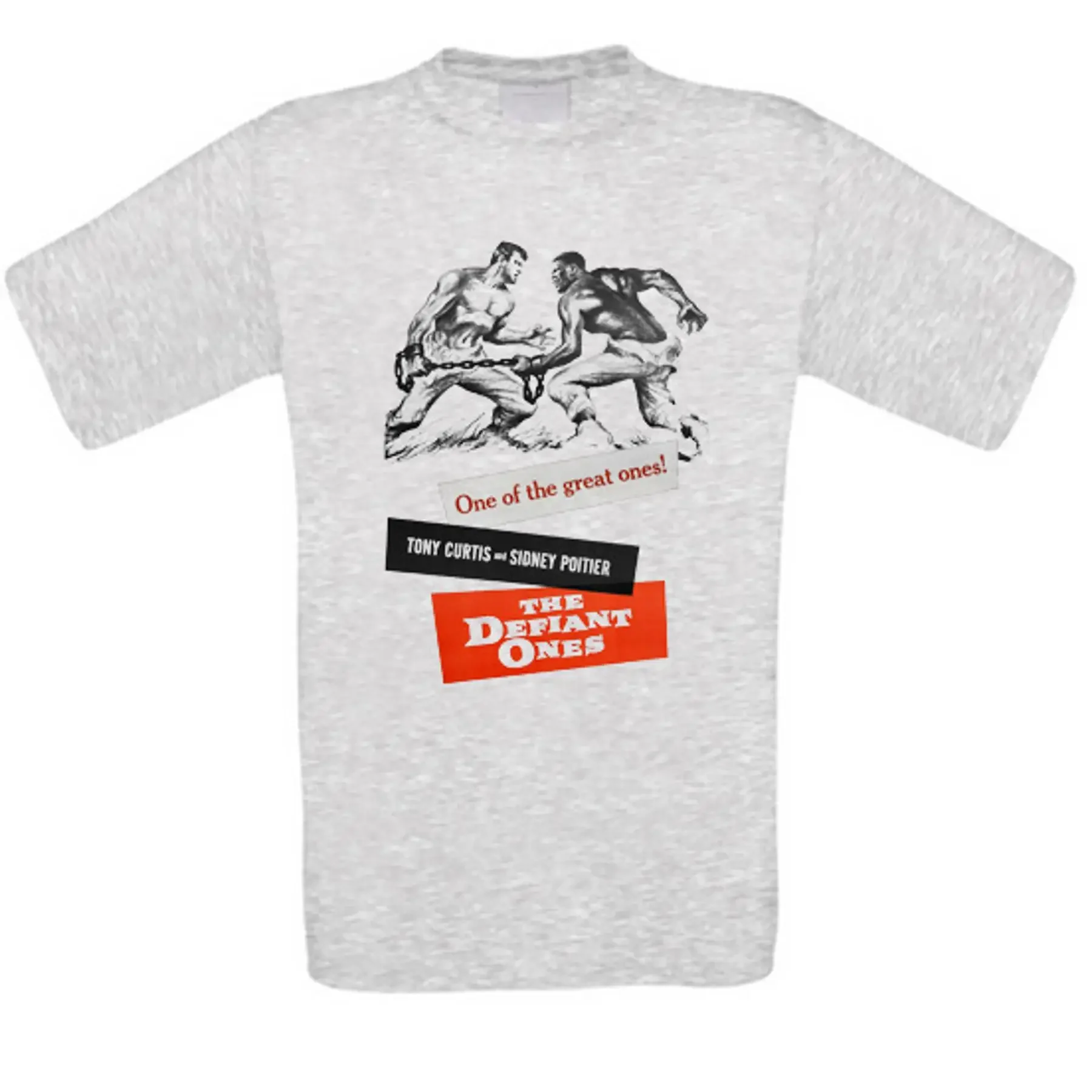 

Defiant Ones Escape in Chains Curtis Poitier Cult Movie T-Shirt All Sizes NEW