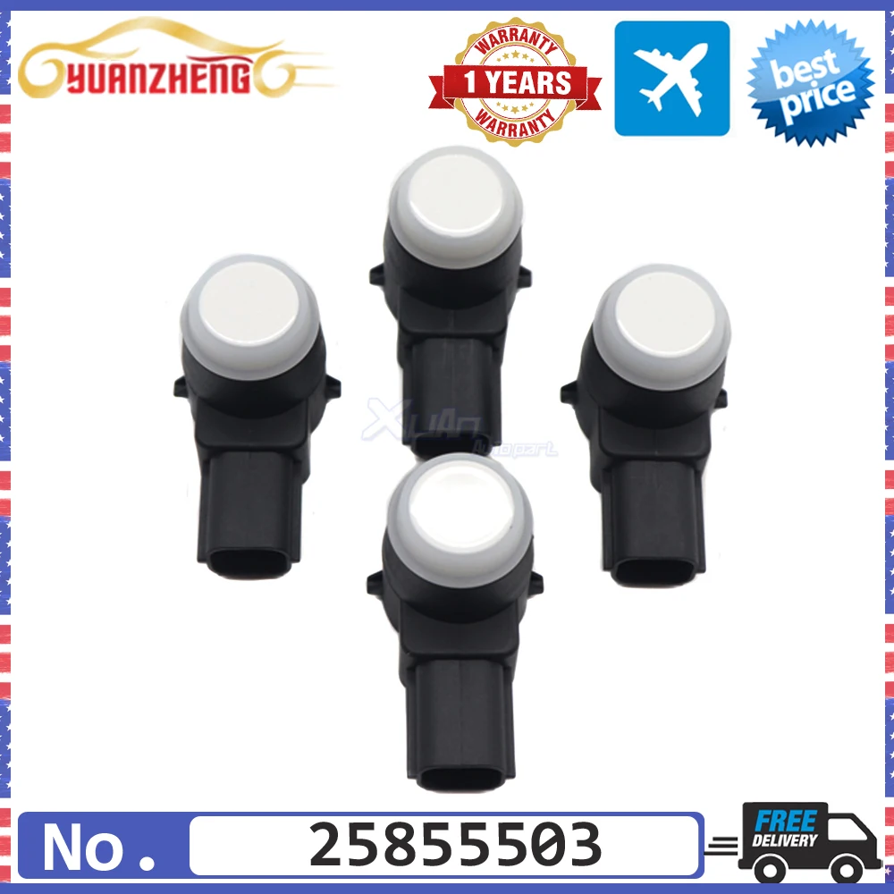 4PCS NEW PDC Parking Sensor Bumper Reverse Assist 25855503 For Cadilac CTS Buick Enclave Lucerne Chevrolet Avalanche Silverado