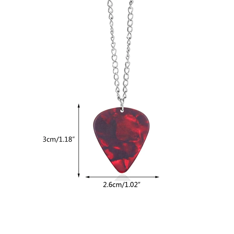 Guitar Pick Necklace Heart Ruby Pendant Eddie Munson Necklace Strange Horror Things Guitar Pick Pendant Necklace