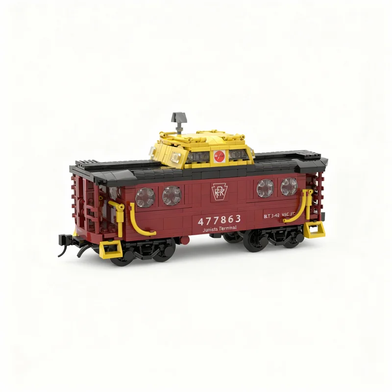 

936pcs MOC PRR N5C Caboose City Trains Model Building Blocks Construction Toy Christmas Gifts DIY Creative Idea Education Brick