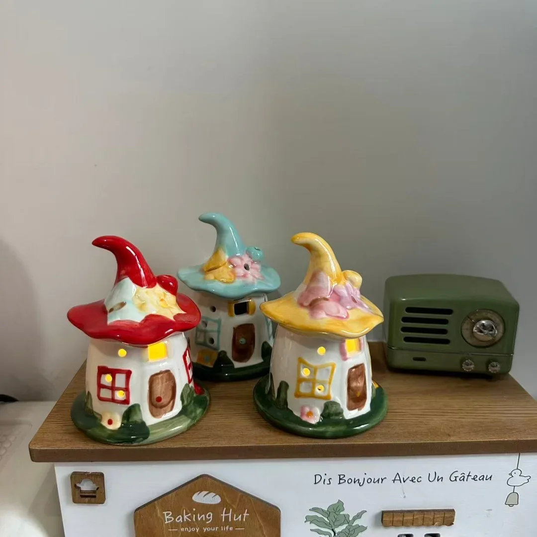 

Magic House Night Light Ceramic Atmosphere Bedside Lamp Cute Living Room Bedroom Sleep Lamp Decoration Gift for Birthday