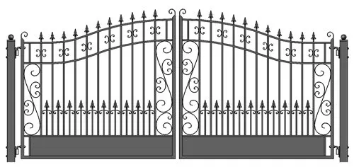 12ft x 6ft Wrought Iron Gates Aluminum Driveway Gate Design