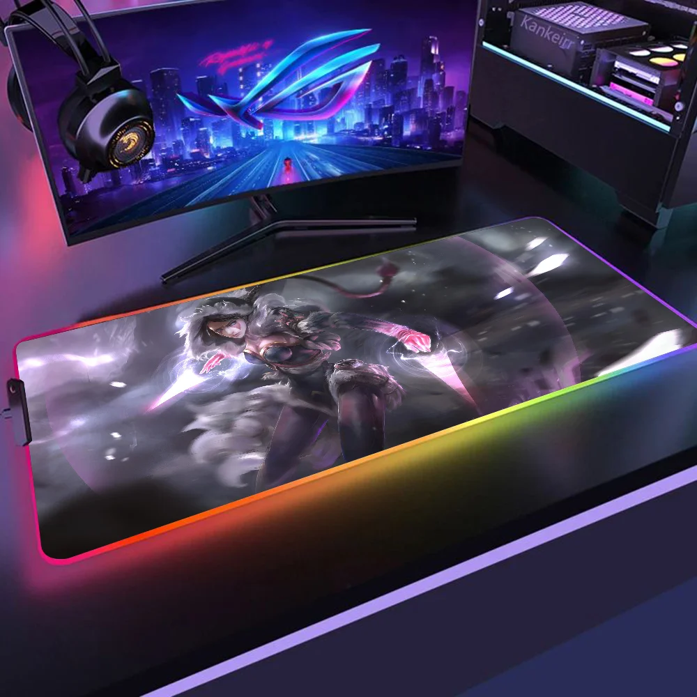 Game Dota 2 Mousepad XXL RGB Gaming Mouse Pads HD Black Gamer Accessories Large LED