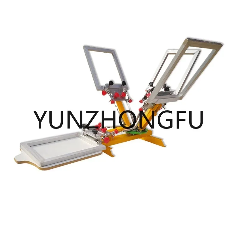 4 color 1 station T-shirt silk screen printing machine for t shirt