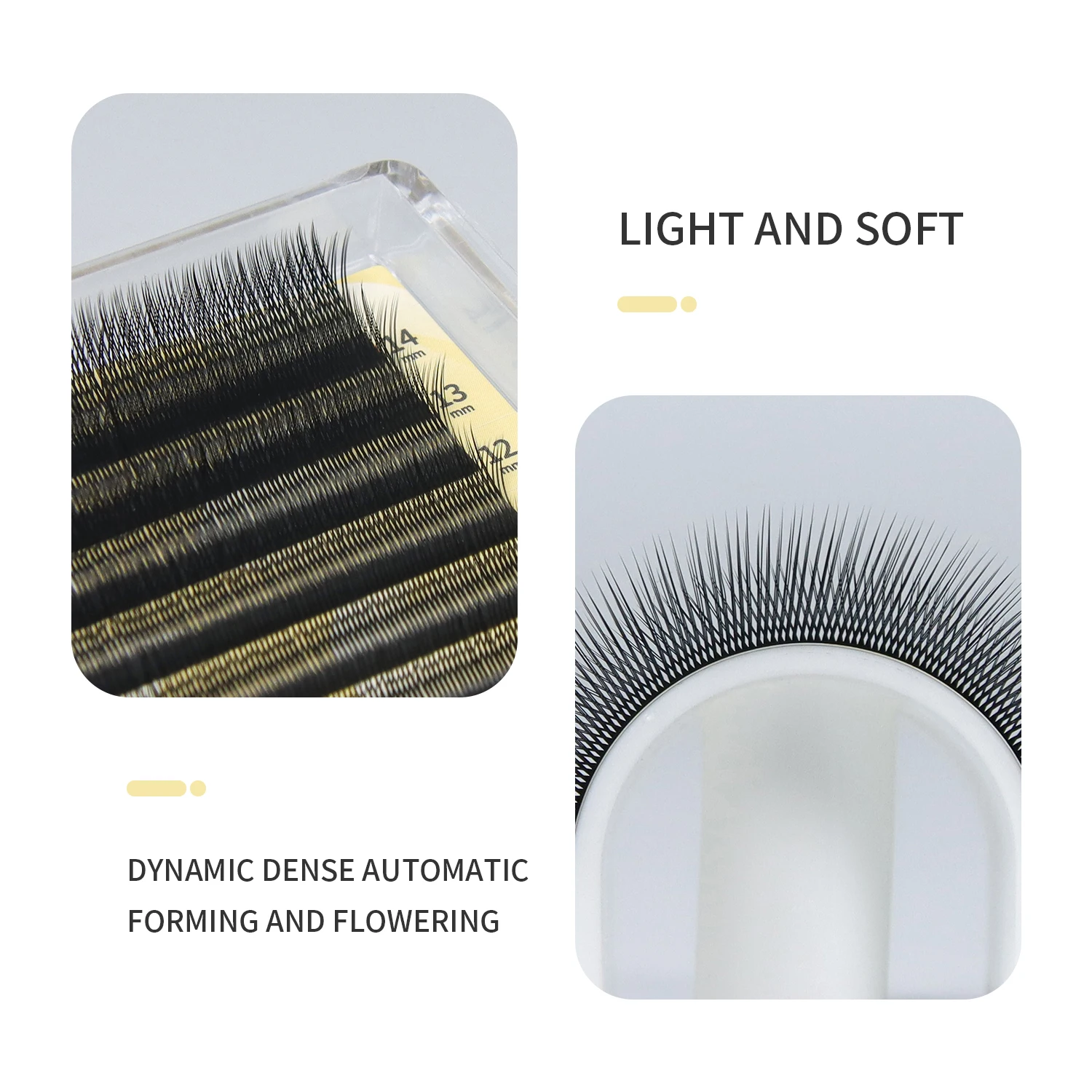GLAMLASH Flying YY 3DW 4DW Extensions de cils série Air Fox doux naturel brésilien Volume Premium vison Mega