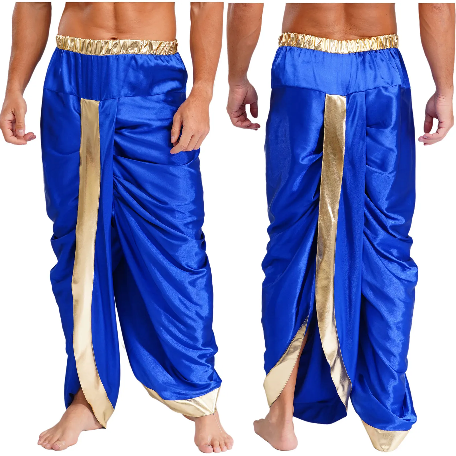

Мужские стильные брюки Dhoti для индийского арабского фестиваля с традиционными индийскими брюками Dupatta для карнавальных вечеринок, брюки для выступлений