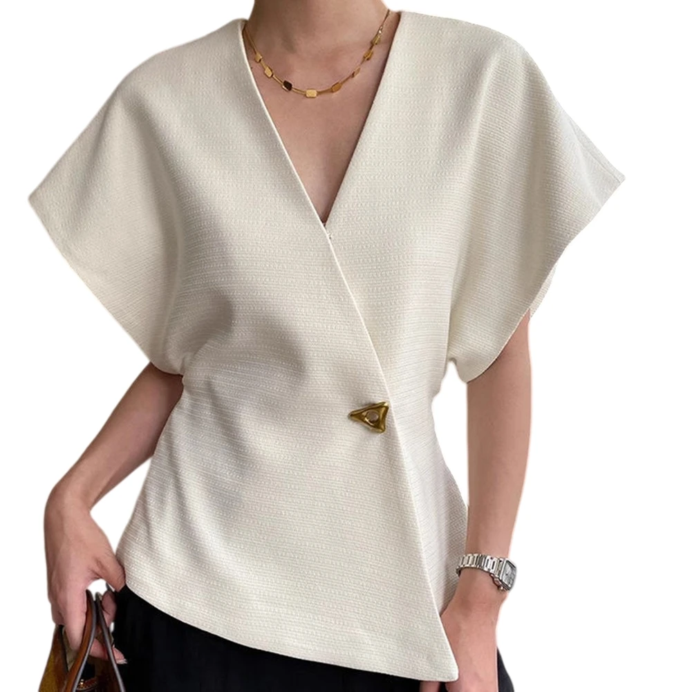 Women\'s Fashion Vest Top Asymmetrical Design Drop Shoulder Sleeveless Pure Color Regular Length Polyester Vest