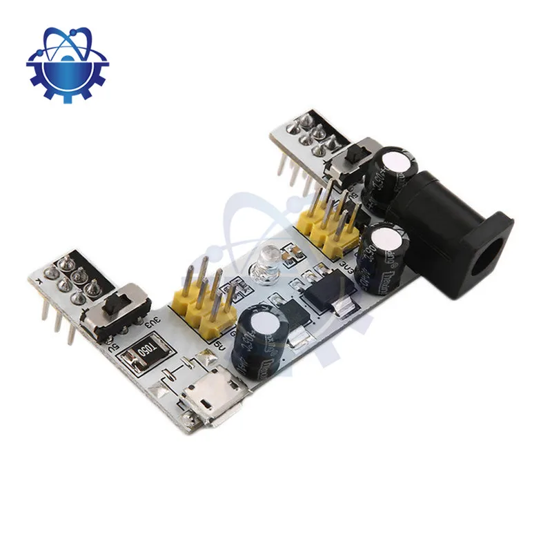 Breadboard de alimentação com porta Micro USB, MB-102 Módulo, Kit Arduino DIY, Quadro Branco, DC 7-12V, 2 Canal Board