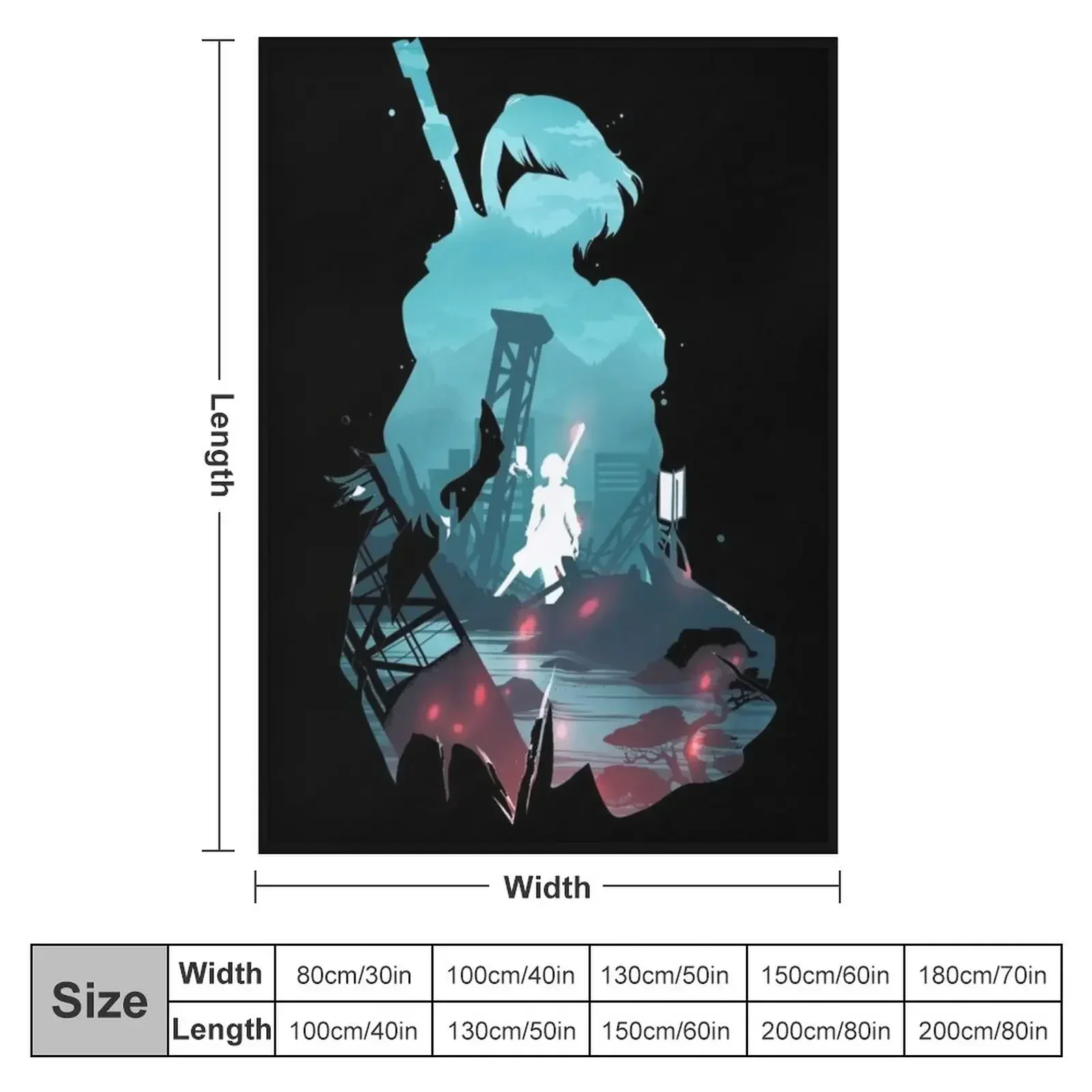 Nier Automata 2B waifu Throw Blanket Bed Fashionable Soft Big Camping Blankets