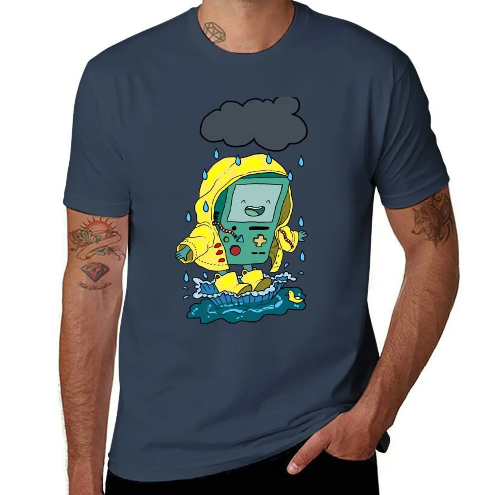 

BMO Rainy Day T-Shirt Urban Style Casual Short Sleeve Top