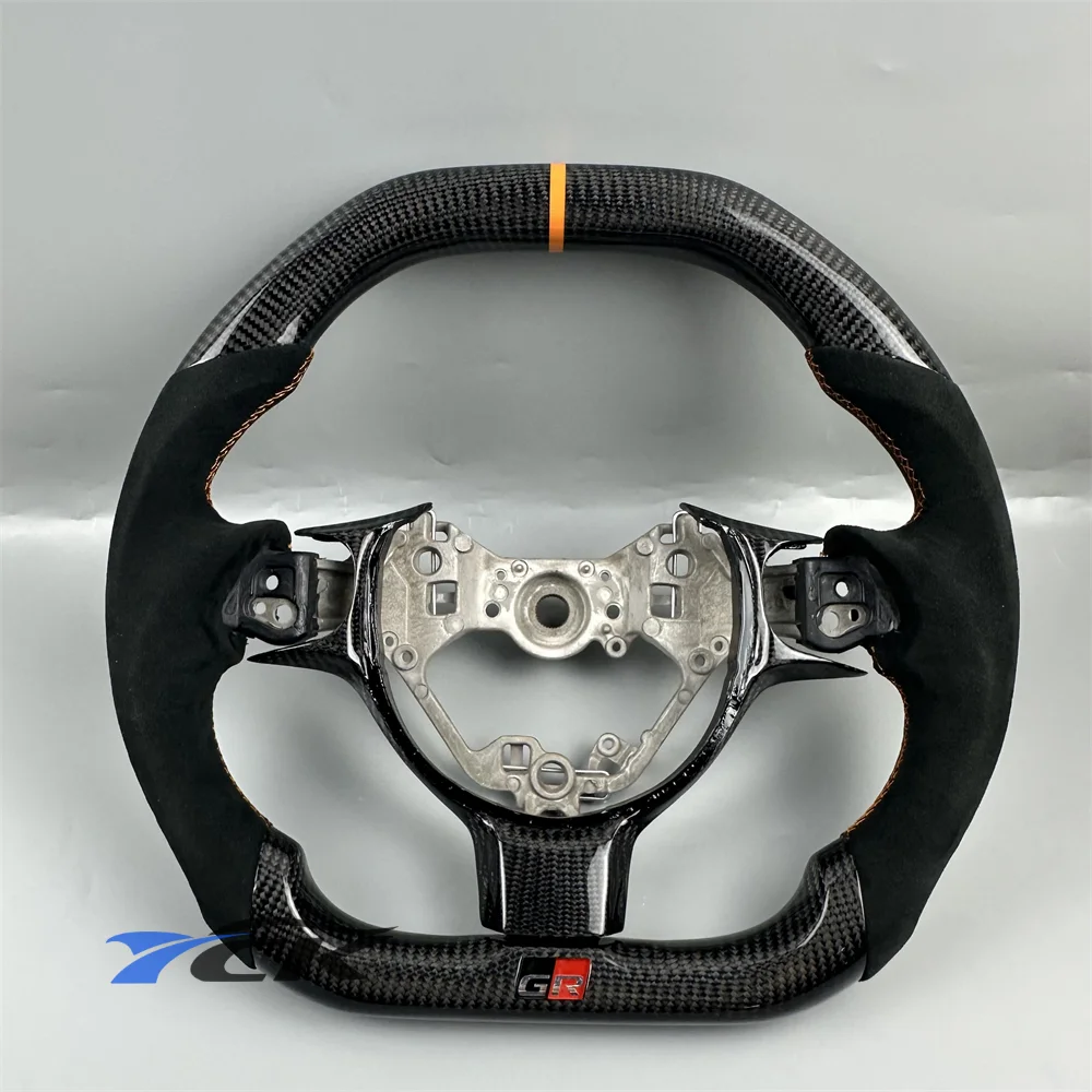 

Customized Carbon Fiber Black Suede With decorative frame Steering Wheel Fits for 2022 2023 2024 2025 GR86 replacement
