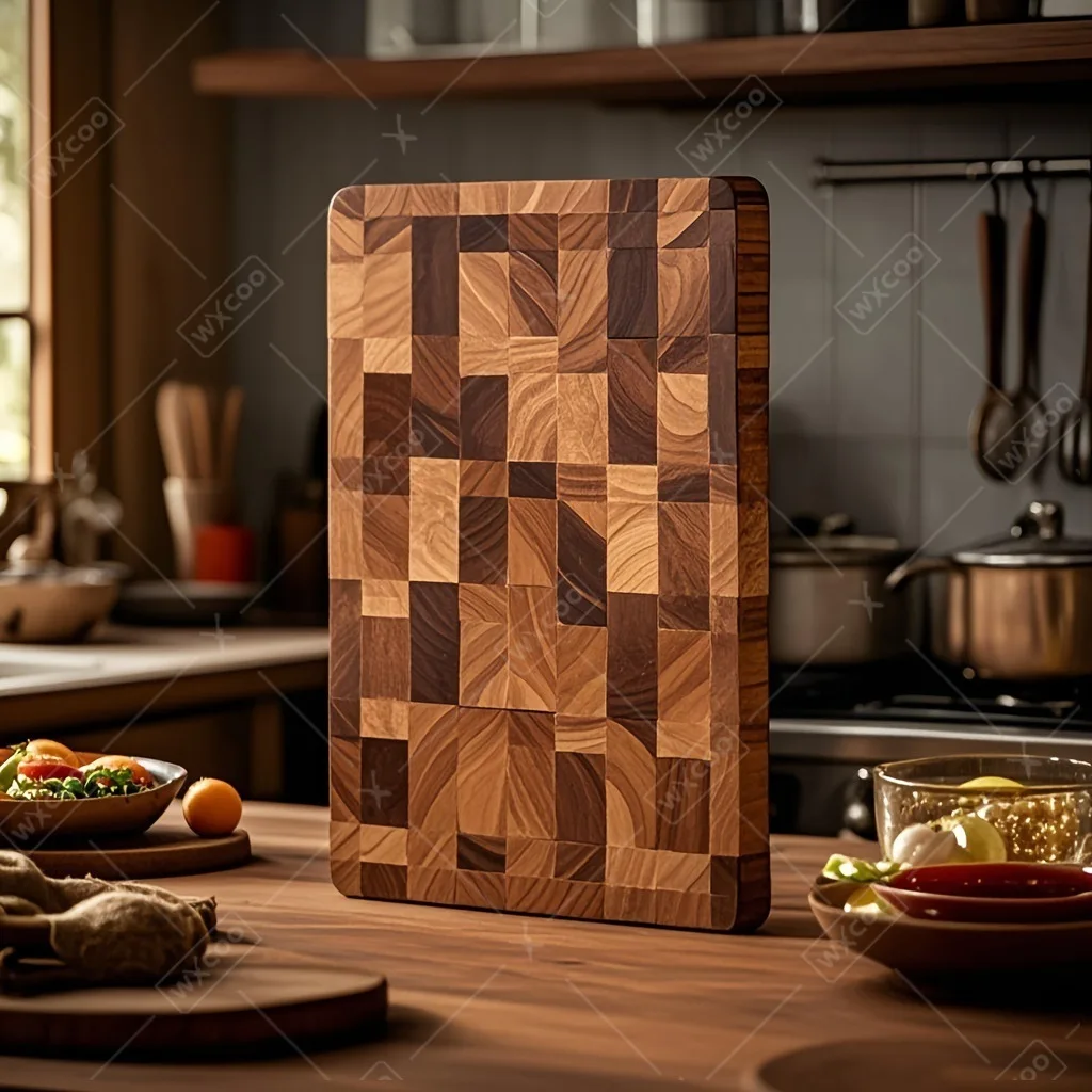 WXCOO Double-sided Durable Board for Kitchen Cutting Vegetable Fruit Meat Wood Chopping Boards Thickness Kitchen Cutter Cooking