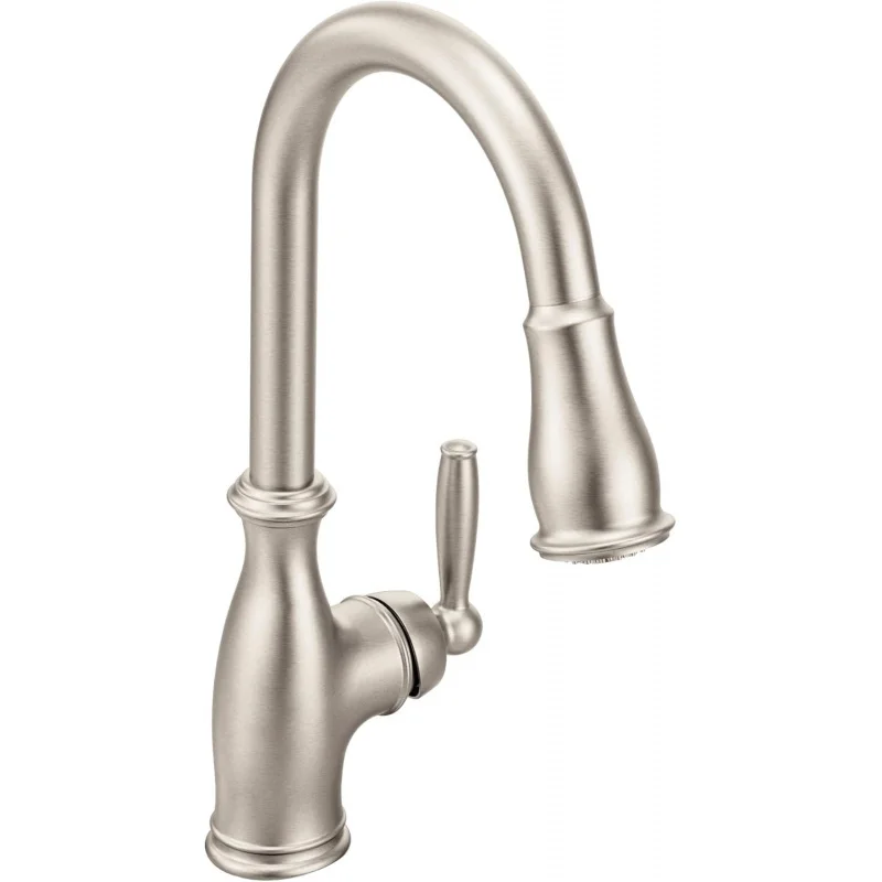 

Spot Resist Stainless Pull Down Kitchen Faucet – Traditional One-Handle with PowerBoost & Docking System