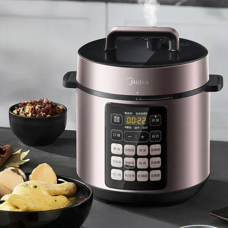 ميديا طنجرة الضغط وعاء داخلي عميق Interlligent 5L جهاز طهي الأرز الكهربائية قدر الضغط العالي الطبخ السريع متعدد الطباخ 800 واط