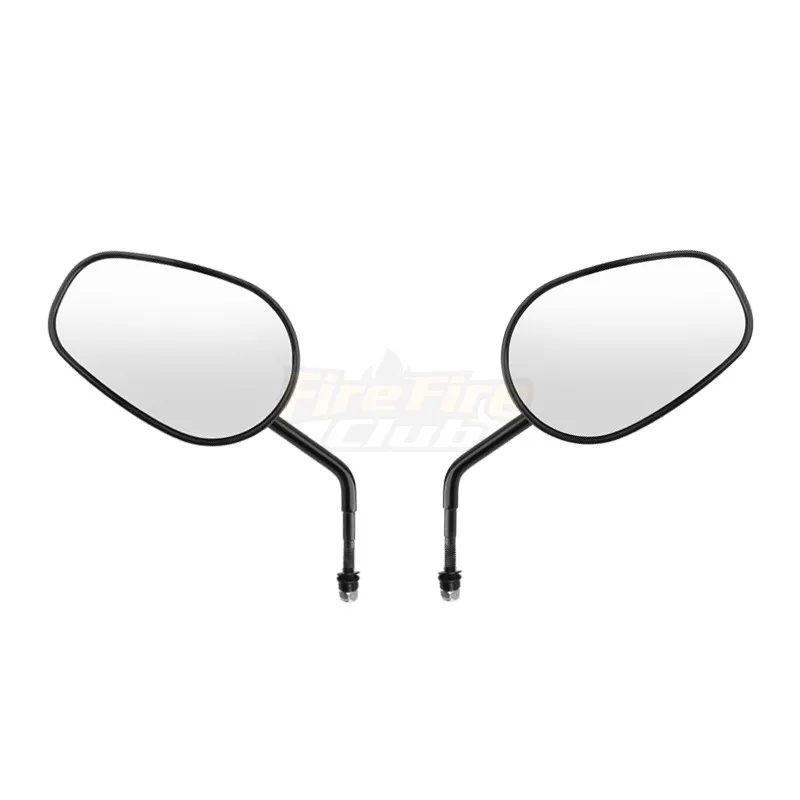 For Harley Touring Road King Road Glide Sportster 883 1200 Dyna Heritage Softail FXDB Black Motorcycle 8MM Rear View Mirrors