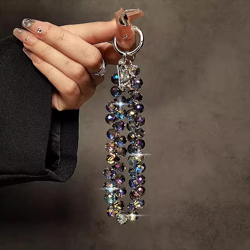 Cinghie per cellulari in stile coreano Cordino corto con perline Catena da polso Moda donna Ciondolo anti-smarrimento per iPhone Regalo amico