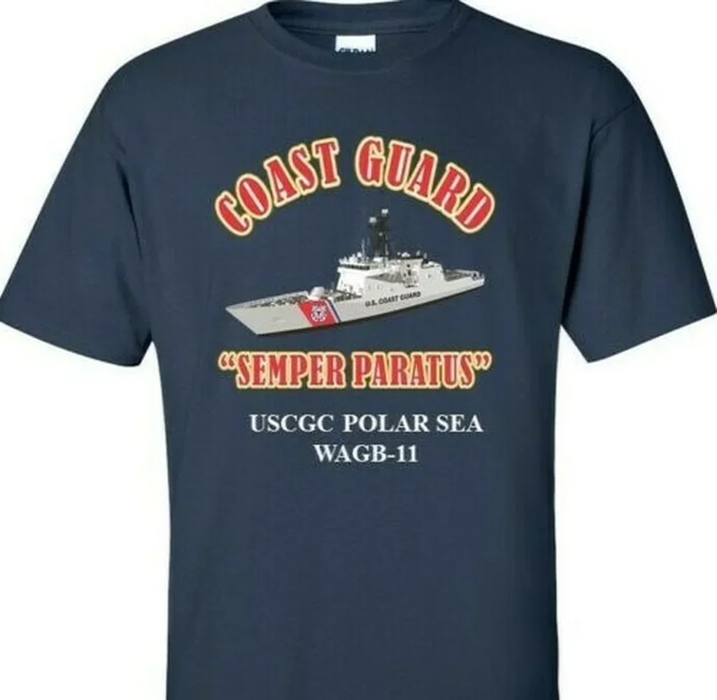 Camiseta de la Guardia Costera de EE. UU. USCGC Mar Polar WAGB-11 Icebreaker 100% algodón cuello redondo verano manga corta Casual camiseta para hombre talla S-3XL
